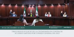 TRIJEZ RESUELVE JUICIO DE LA CIUDADANÍA EN CONTRA DE ACUERDO EMITIDO POR CONSEJO GENERAL DEL IEEZ