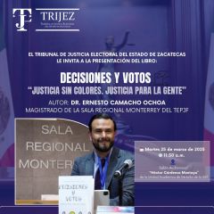 Presentación del libro: DECISIONES Y VOTOS - &quot;JUSTICIA SIN COLORES. JUSTICIA PARA LA GENTE&quot;