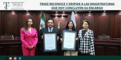 TRIJEZ RECONOCE Y DESPIDE A LAS MAGISTRATURAS QUE HOY CONCLUYEN SU ENCARGO