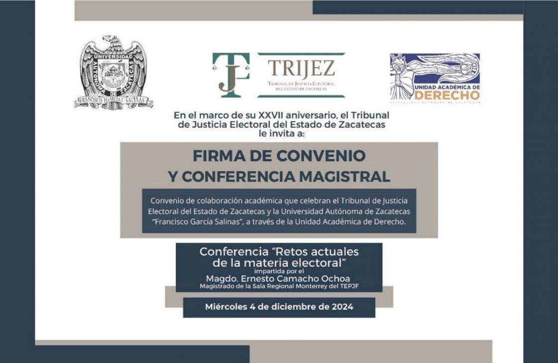 Conferencia Magistral: &quot;Retos actuales de la materia electoral&quot;
